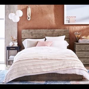 Luxurious West Elm Fringed Throw/Blanket NWOT